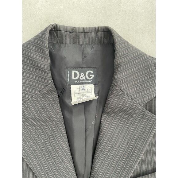 D&G Blazer Dolce & Gabbana Multicolor Striped Single Breast Jacket - Picture 2 of 14